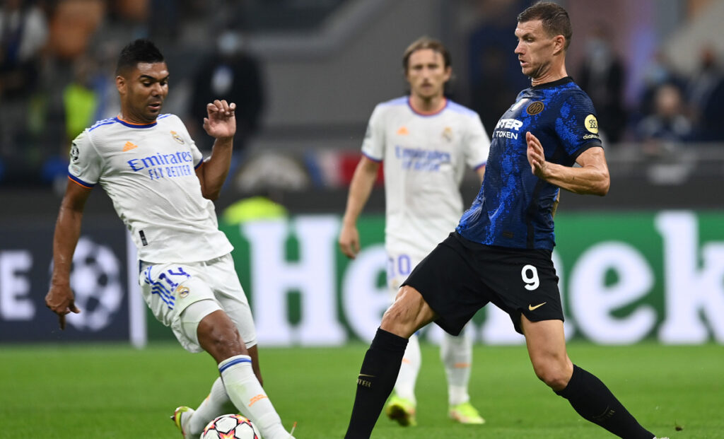 Dzeko Casemiro Inter Real Madrid