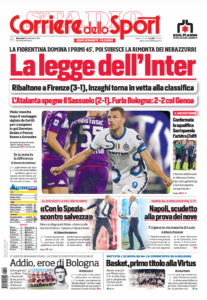 corriere dello sport prima pagina 22 settembre 2021