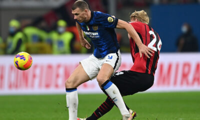 Dzeko Kjaer Milan Inter