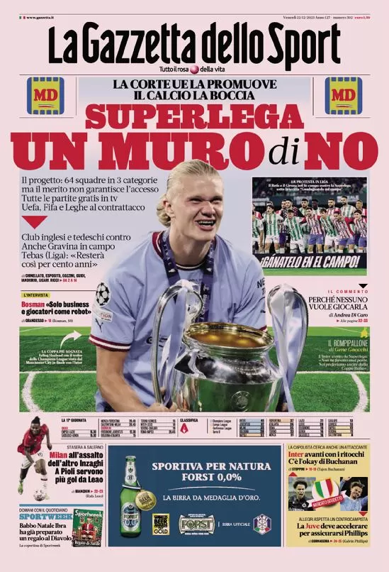 la gazzetta dello sport 010022124