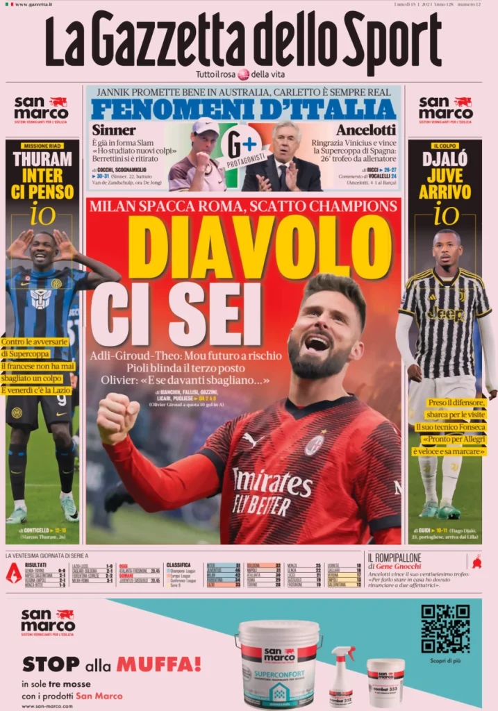 la gazzetta dello sport 050803260