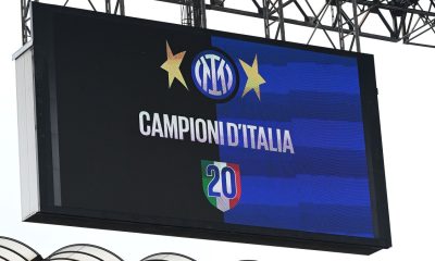 San Siro tabellone Inter campione