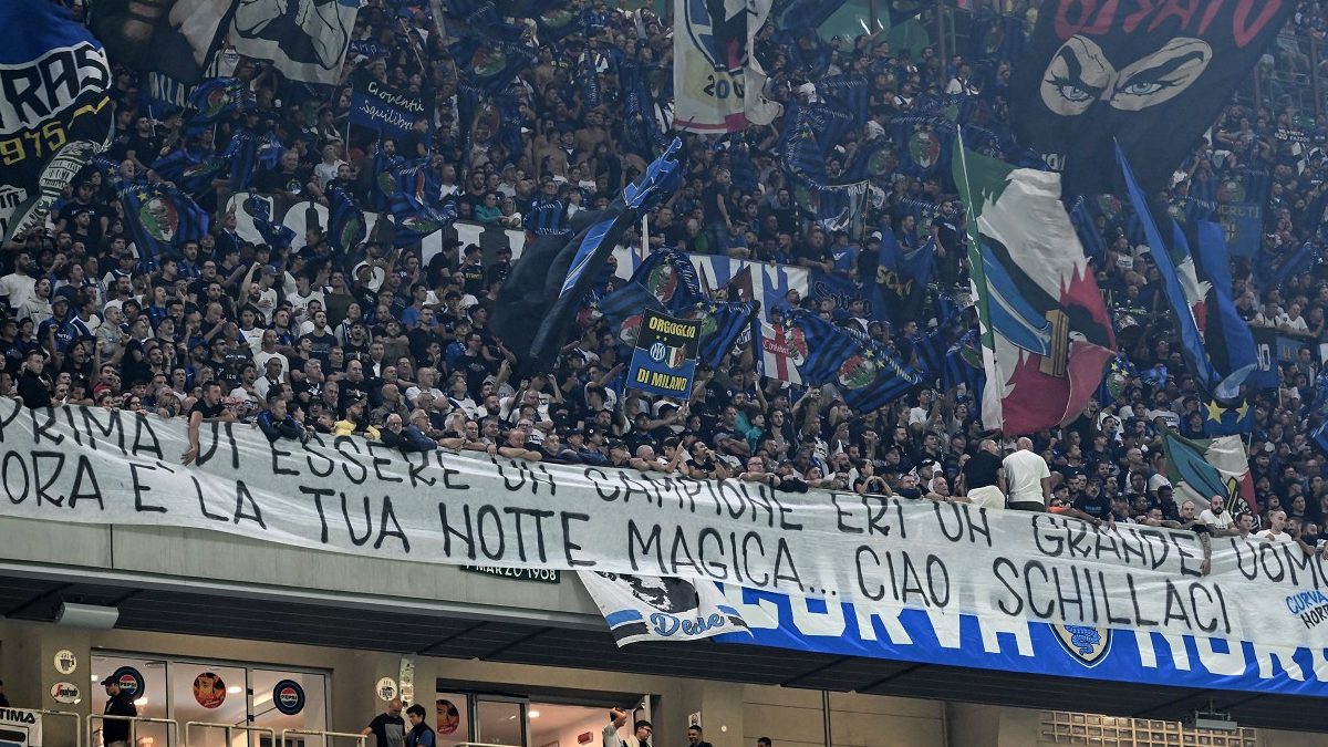 Striscione Curva Nord Schillaci