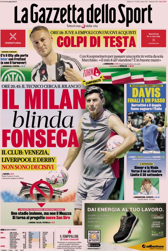 la gazzetta dello sport 063057167